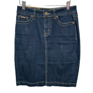Carreli Dark Wash Denim Knee Length Skirt 27‎